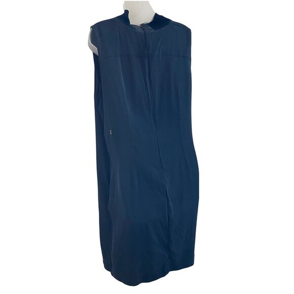 Kit Ace XL Ryder Sleeveless Silk Dress Blue NO SIZE BRAND TAG Short High Neck - Picture 6 of 11